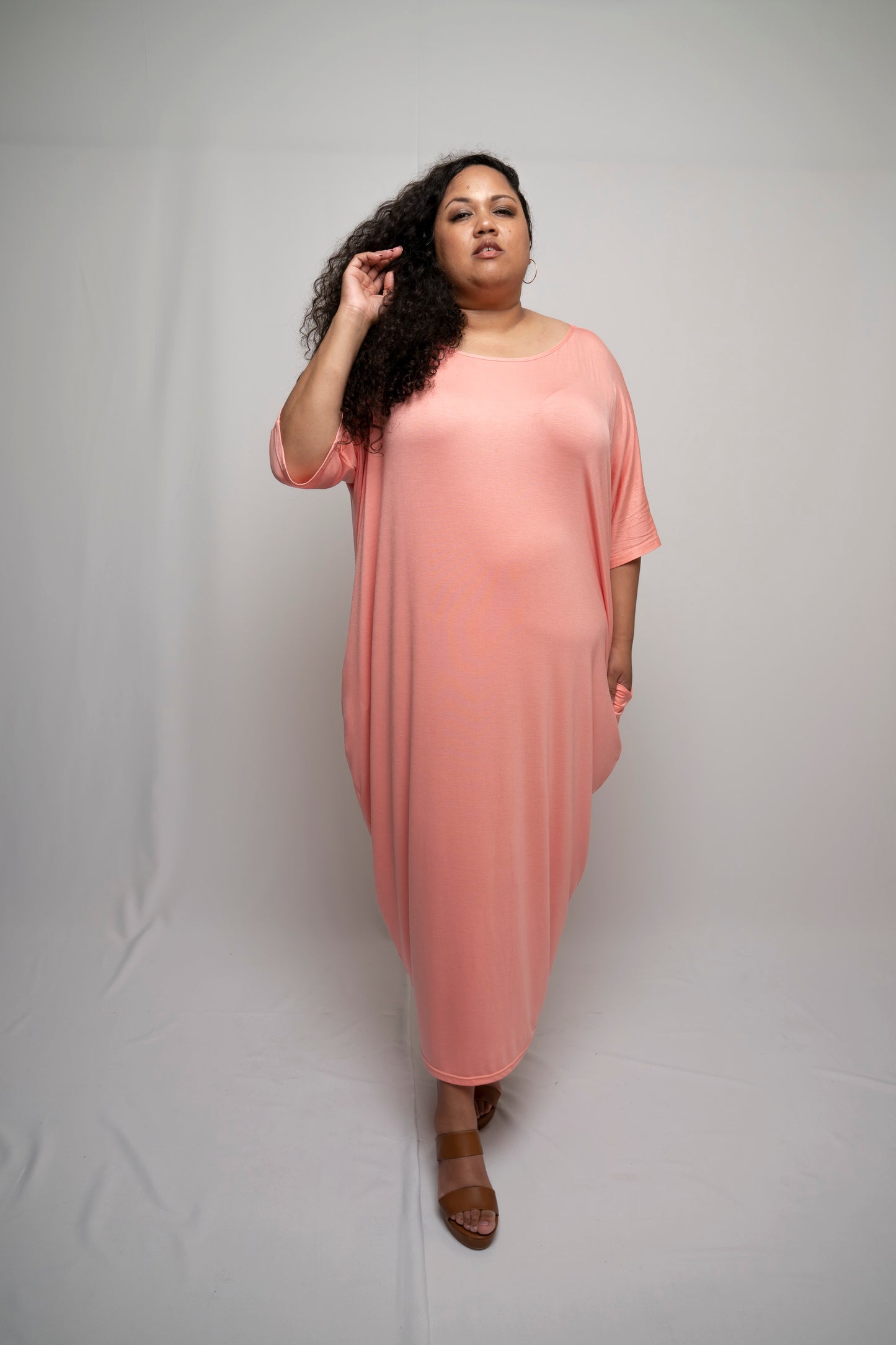 Indecisive C batwing maxi pocket sassy front view 